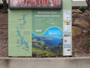 Wivenhoe Dam sign